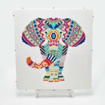Mandala Elephant Cross Stitch Kit, 4 of 10
