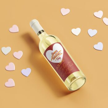 Personalised Funny Happy Valentines Wine Label, 3 of 4