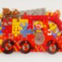 Handmade Wooden Alphabet Fire Engine Puzzle, thumbnail 1 of 2