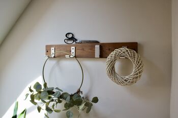 Flip Up, Flip Down Wall Mounted Reclaimed Wooden Hook, 3 of 11