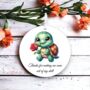 Personalised Cute Rose Animal Turtle Decoration, thumbnail 1 of 2