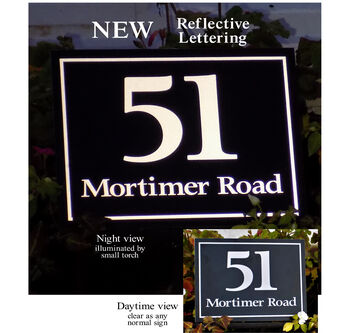 New Reflective Personalised House Number Sign, 3 of 3