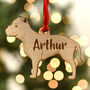 Staffie Personalised Wooden Dog Christmas Decoration, thumbnail 4 of 5