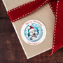 Personalised Polar Bear Christmas Gift Tag Stickers, thumbnail 1 of 2