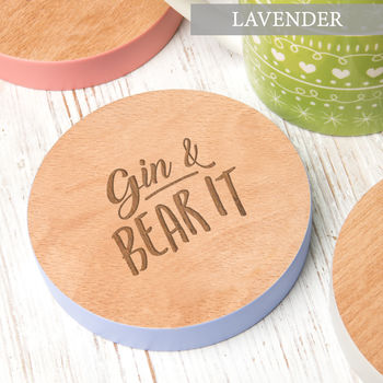 Gin And Bear It Quote Drinks Coaster, 6 of 7