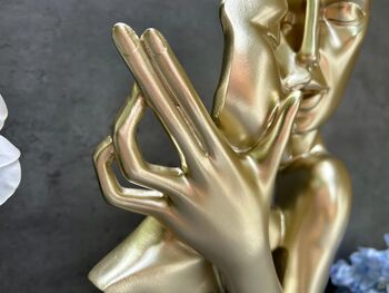 Romantic Couple Sculpture Abstract Lovers Figurine Gift, 5 of 9