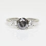 Platinum Round Brilliant Cut Diamond Solitaire Engagement Ring, thumbnail 3 of 3