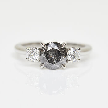 Platinum Round Brilliant Cut Diamond Solitaire Engagement Ring, 3 of 3