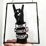 'This Mother Rocks' Framed Papercut, thumbnail 2 of 4