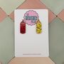 Ketchup And Mustard Glitter Resin Earrings, thumbnail 1 of 4