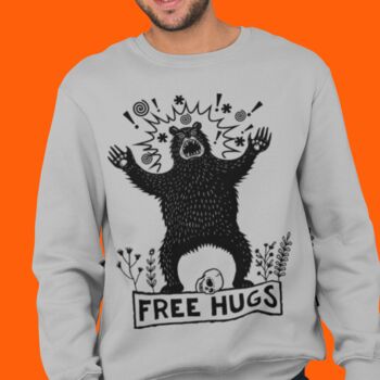 Free Hugs Bear Adult Unisex Jumper, 2 of 3