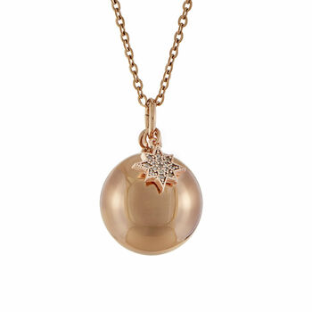 Pregnancy Necklace Pink Gold With Sparkling Star, 2 of 6