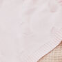 Personalised Pale Pink Heart Jacquard Baby Blanket, thumbnail 4 of 4