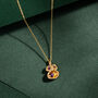 Amethyst Gold Vermeil Plated Birthstone Necklace, thumbnail 3 of 6