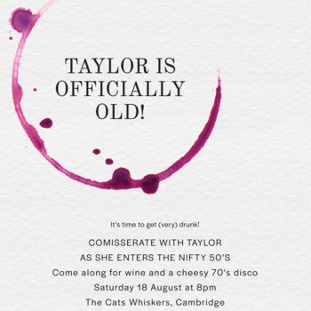 Fine Wine Birthday Party Invitations, 2 of 3