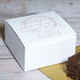 10 X Sparkly Circle Wedding Cake Favour Boxes, thumbnail 1 of 4