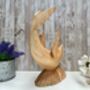 Wooden Dolphin Wine Bottle Holder Hand Carved Dolphin, thumbnail 2 of 7