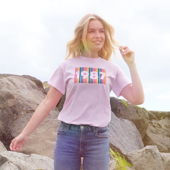 Personalised Rainbow Birth Year T Shirt, 3 of 6