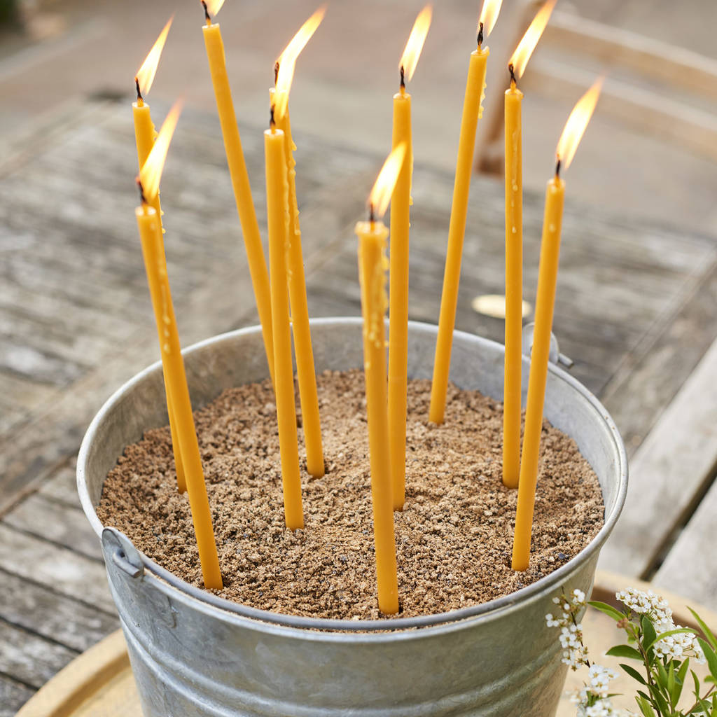 Outdoor Beeswax Candles By brush64