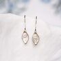 Handmade Calla Lily Freshwater Pearl Drop Earrings, thumbnail 3 of 6