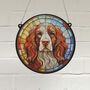 Cocker Spaniel Stained Glass Effect Suncatcher, thumbnail 1 of 6