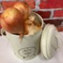 Cream Metal Onion Storage Tin – 19.5cm, thumbnail 5 of 9
