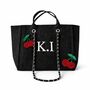 Personalised Custom Cherry Large Chain Initial Tote Bags, thumbnail 1 of 3