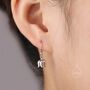 Streling Silver Lily Of The Valley Dangle Hook Earrings, thumbnail 2 of 10