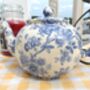 Six Cup Teapot In Blue Imari Peony Design, thumbnail 1 of 6