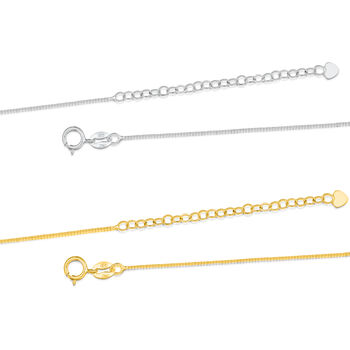 Moon And Star Real Forget Me Not Sterling Silver Pendant Necklace Gold Plated Option, 6 of 11