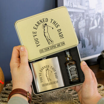 Personalised 19th Hole Whiskey Gift Tin For Him, 4 of 6