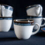 Navy Set Of Six Porcelain Espresso Cup And Saucer, thumbnail 12 of 12