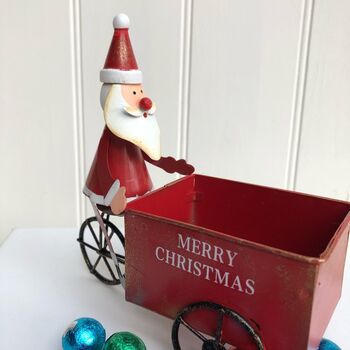 Santa On Trike With Chocolate Treats, 3 of 4