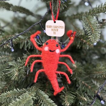Personalised Lobster With Christmas Lights Bauble, 2 of 4