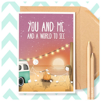 You And Me Anniversary Card For Husband Wife Or Partner, 5 of 5