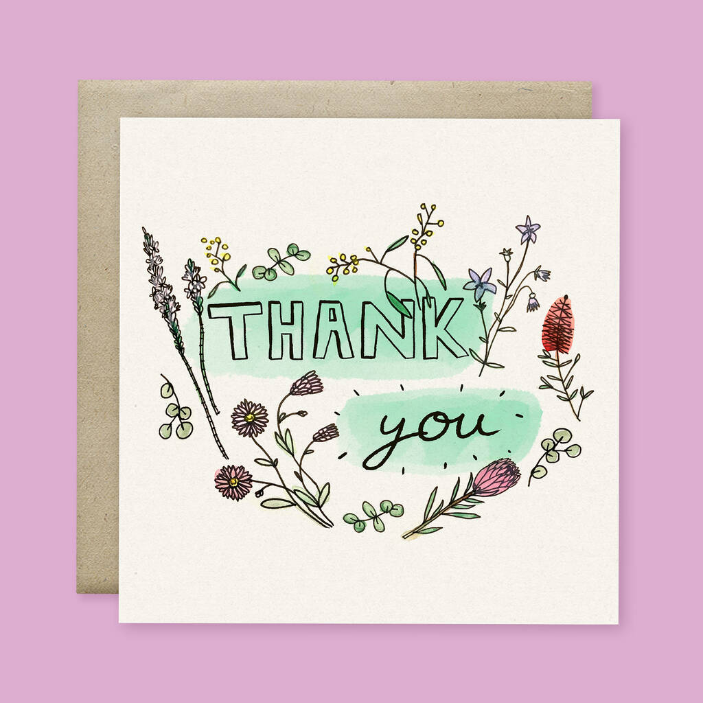 Thank You Greetings Card Set By Alice Loveday | notonthehighstreet.com