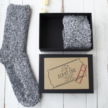 Personalised Date Night In Slipper Sock Gift Box, 4 of 4