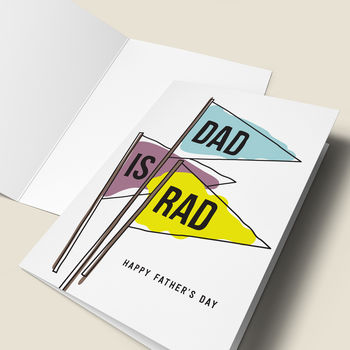'Dad Is Rad' Fathers Day Card, 4 of 4