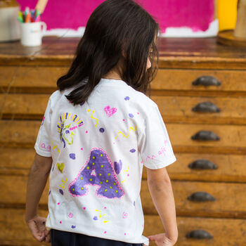 Personalised Children's Unicorn T Shirt Activity Kit, 3 of 11