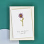 Miniature Engraved Flower Teacher Thank You Card, thumbnail 5 of 12