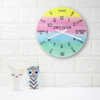 I Can Tell The Time! Personalised Wall Clock, 6 of 10