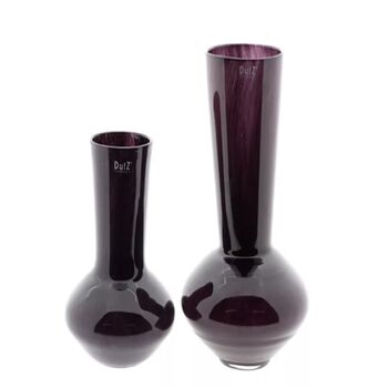 Vase Glass Loflo Plum, 2 of 3