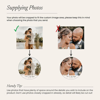 Custom Photo And Caption Cotton Anniversary Hoop, 3 of 3