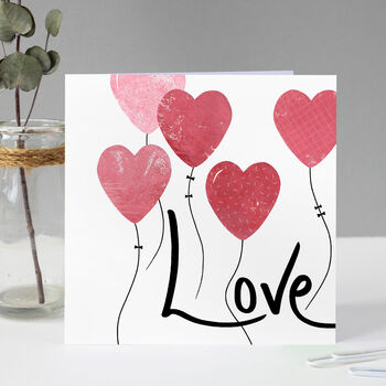 Love Balloon Bundle Valentine's Card, 3 of 4