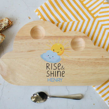 Personalised Cloud Egg Board, Rise And Shine, 4 of 4