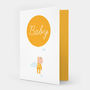 New Baby With Balloon Card Yellow, thumbnail 1 of 3