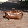 Genuine Leather Holdall Luggage, thumbnail 3 of 12