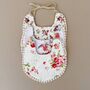 Reversible Bib Set Of Three In Rose Dreams Collection, thumbnail 1 of 8