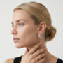 Nami 925 Sterling Silver Plated Twist Hoop Earrings, thumbnail 2 of 6