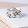 Personalised Moonstone Star Spinner Ring In Silver, thumbnail 7 of 12